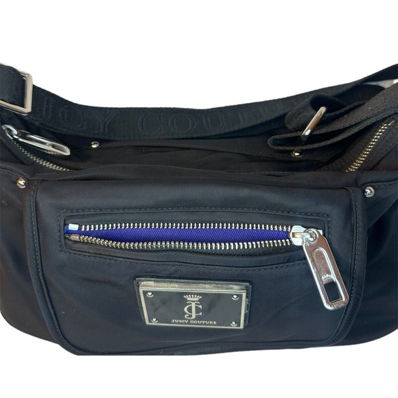 JUICY COUTURE BLACK ADJUSTABLE SINGLE STRAP  CROSSBODY OR SHOULDER BAG - Picture 8 of 12